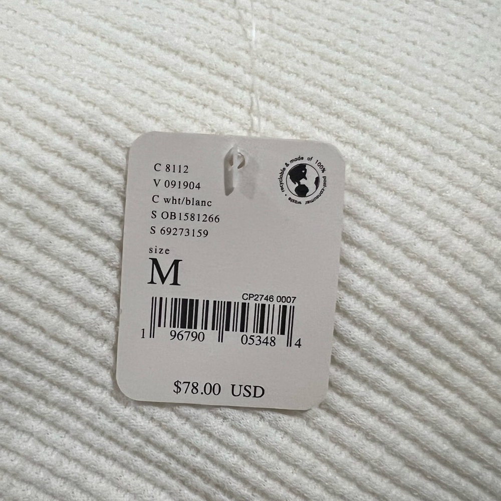 Free People Amelia Oversized Thermal Top in Off White Brand New with tag - Picture 7 of 9